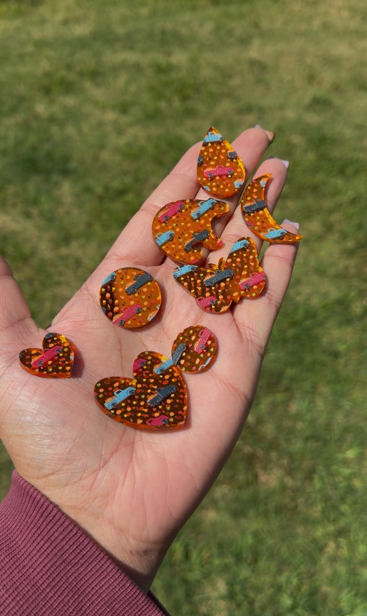 Fall Harvest Trucks; Orange Mirror Acrylics