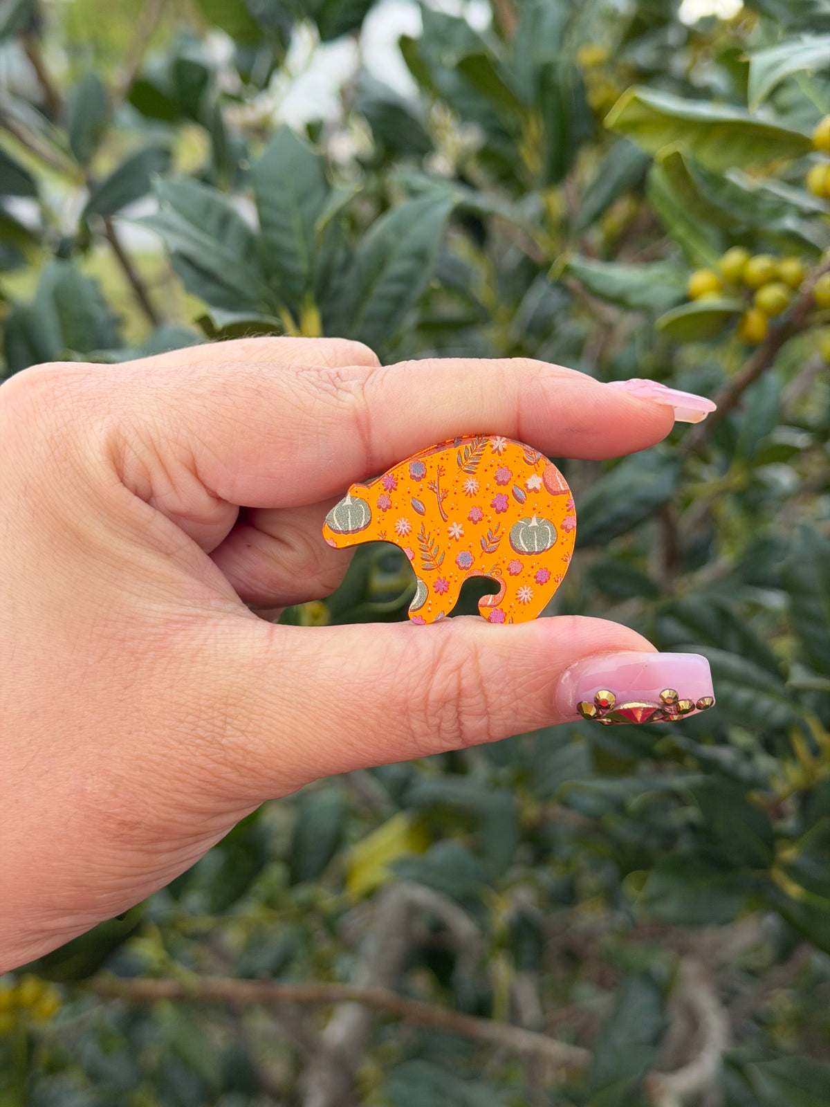 Fall Pumpkins; Orange Mirror Acrylics